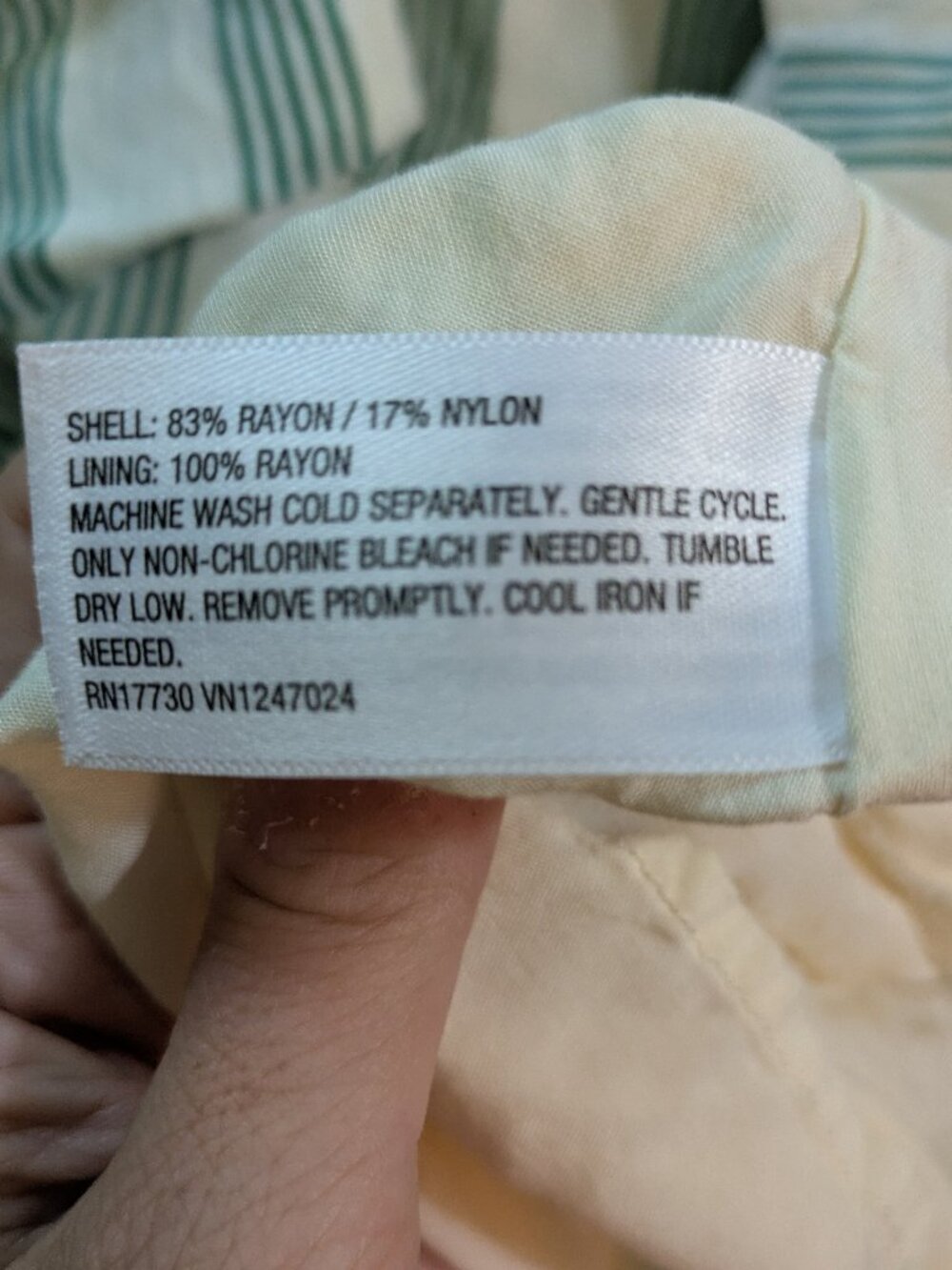 Future Collective Medium Green and White Striped Midi Skirt - Picture 4 of 5